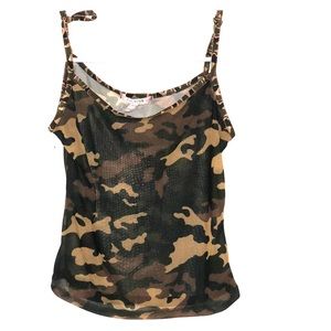 Guess intimates see-through Camo crop top